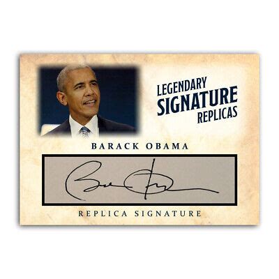 Barack Obama ACEO Autograph Collectible Replica Presidential Signature Card | eBay