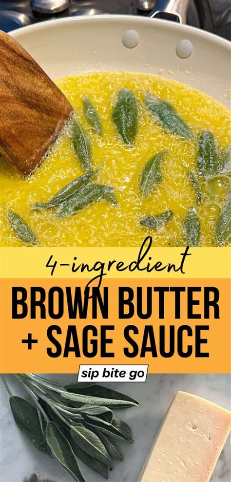 Brown Butter Sage Sauce for Butternut Squash Pasta - Sip Bite Go