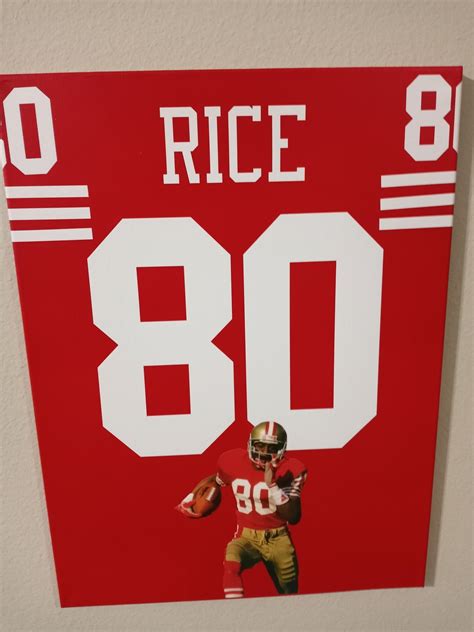 49ers Jersey Canvas Man Cave Decor Wall Art | Etsy