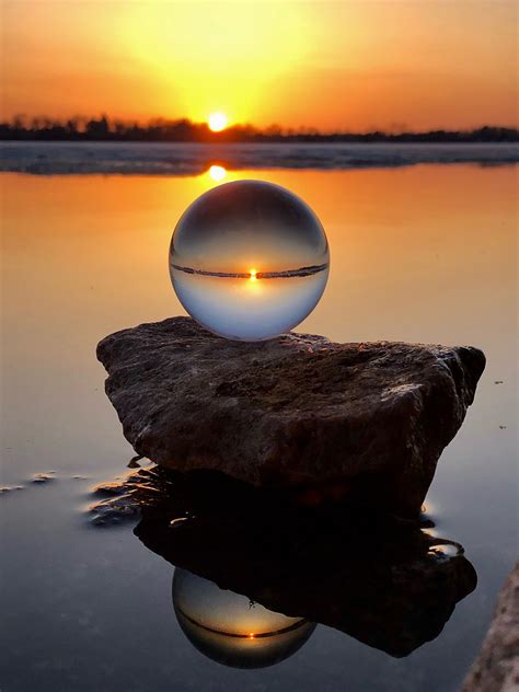 Crystal Ball resting on a rock | Landscape photography, Nature ...