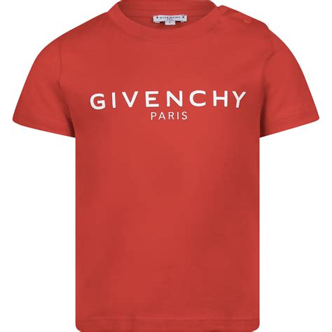 Givenchy Logo T-Shirt in Red | BAMBINIFASHION.COM