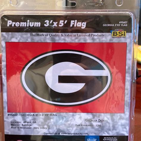 BSI | Wall Decor | Georgia Bulldog 3x5 Flag New In Box Never Been Used ...