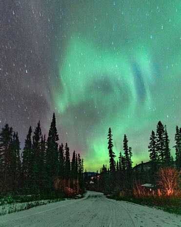 Aurora Borealis Seen In Northern Canada Yukon Territory Northern Lights ...