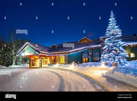 Lake Louise Inn in Winter, Banff National Park, Alberta, Canada Stock Photo - Alamy