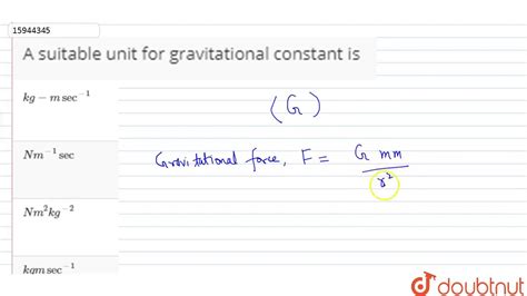 上 unit of gravitational constant g 213091-What is the si unit of ...