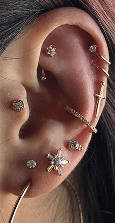 jewelry #jewelryforwomen | Rook piercing jewelry, Earings piercings ...