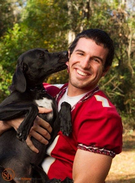 FSU Quarterback Christian Ponder With His Dog, Dallas - Scott Holstein ...