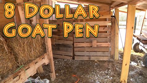 We Built Our Goat Pen for 8 Dollars RECYCLED Pallet wood - YouTube