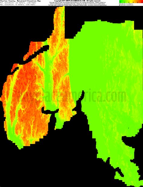 Maryland Elevation Map