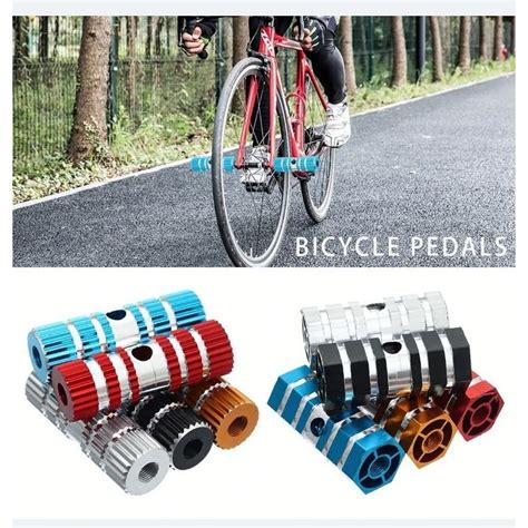 Aluminum Alloy Bicycle Foot Pegs Front Rear Axle Footrest Stunt Pegs ...