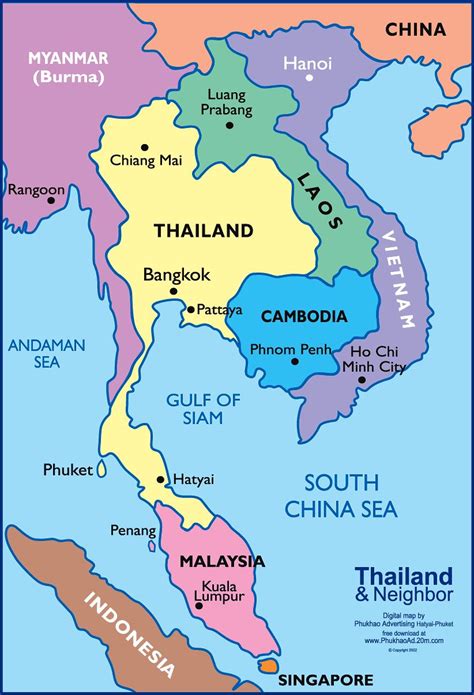 Thailand and Surrounding Countries Map