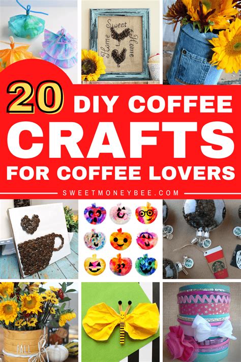 21 DIY Coffee Crafts with Coffee Beans, Filters, and Cans - Sweet Money Bee