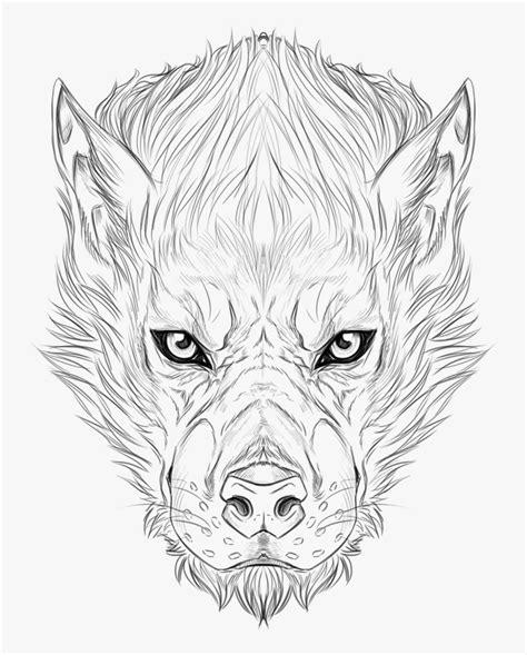 Drawing Wolf Face - Sketch, HD Png Download , Transparent Png Image ...