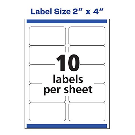 Avery Shipping Address Labels, Inkjet Printers, 500 Labels, 2x4 Labels ...