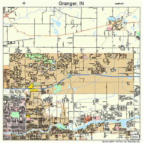 Granger Indiana Street Map 1828800