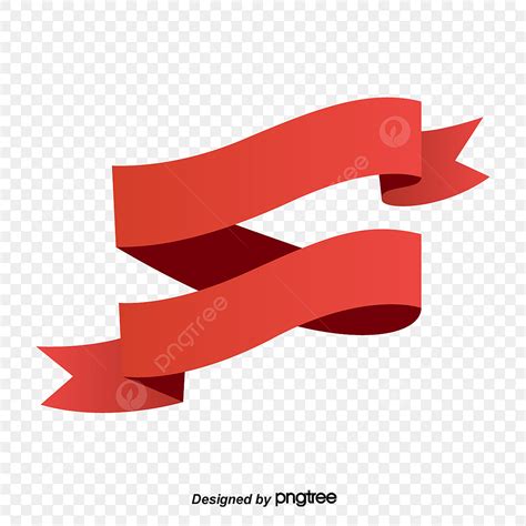 Red Ribbon Banner Clipart Transparent PNG Hd, Elegant Red Ribbon ...