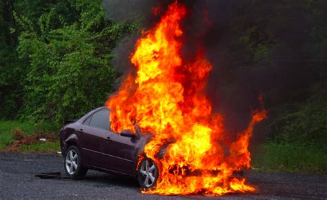 Salvage car catches fire while being towed through Cornwall Borough ...