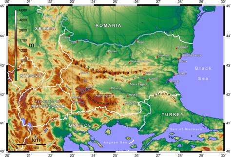 Rhodope Mountains Map