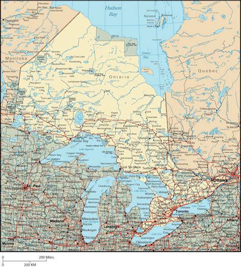 Free Printable Map Of Ontario - Free Printable