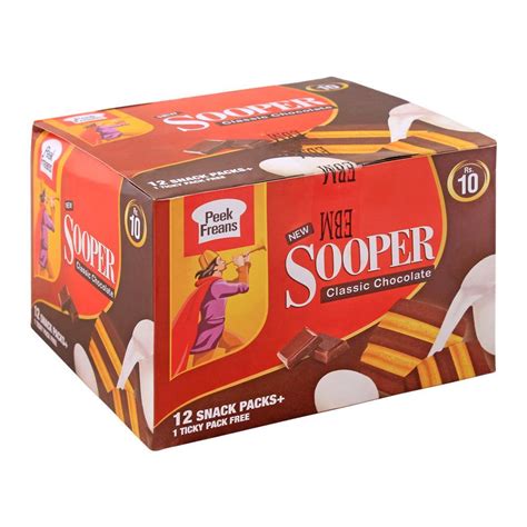 Peek Freans Sooper Classic Chocolate Biscuits, 12 Snack Packs