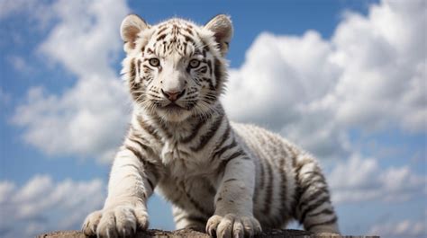 Premium Photo | White tiger cub