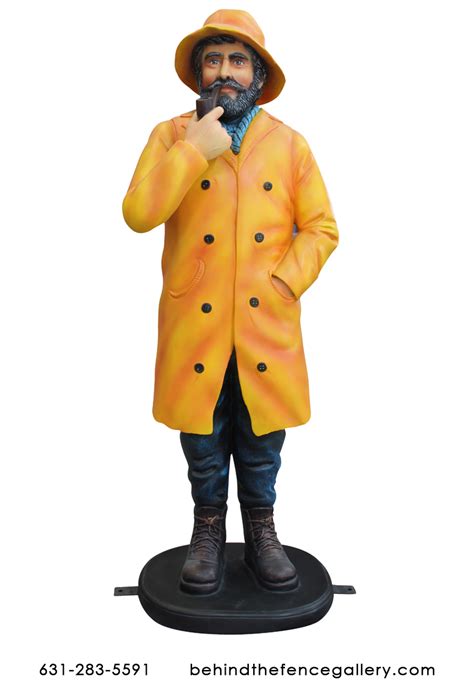 Fisherman 4ft Tall Raincoat Fisherman Statue Jer's Fisherman 4ft Tall ...