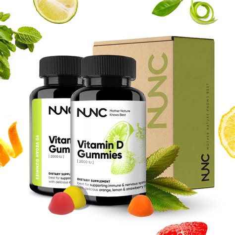 Vitamin D Gummies (2000 IU) - 2 Bottles by NUNC