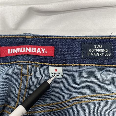 Unionbay Jeans Slim Boyfriend Straight Leg Distressed… - Gem