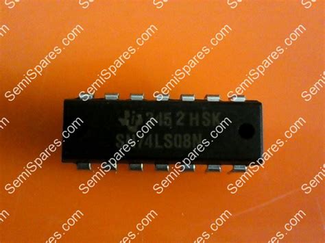 TEXAS INSTRUMENTS SN74LS08N | QUAD 2-INPUT AND LOGIC GATE, 4.75 â†' 5.25 V, 14-PIN PDIP ...