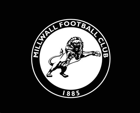 Millwall FC Club Logo Symbol White Premier League Football Abstract ...