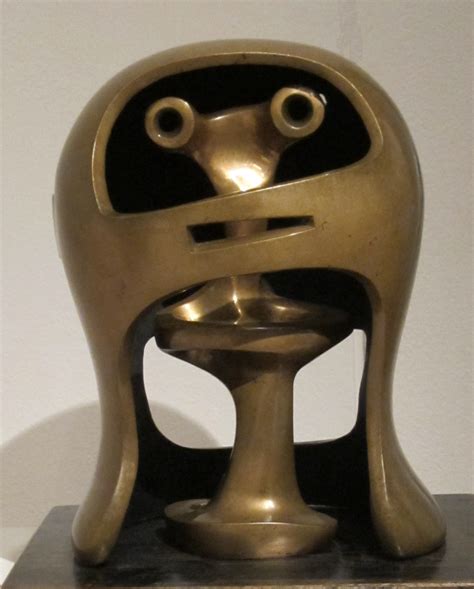 File:'Helmet Head No. 2', bronze sculpture by Henry Moore, 1955, Art Gallery of New South Wales ...