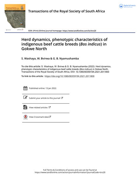 (PDF) Herd dynamics, phenotypic characteristics of indigenous beef cattle breeds ( Bos indicus ...