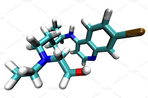 3D structure of Hydroxychloroquine | Healthcare Illustrations ~ Creative Market