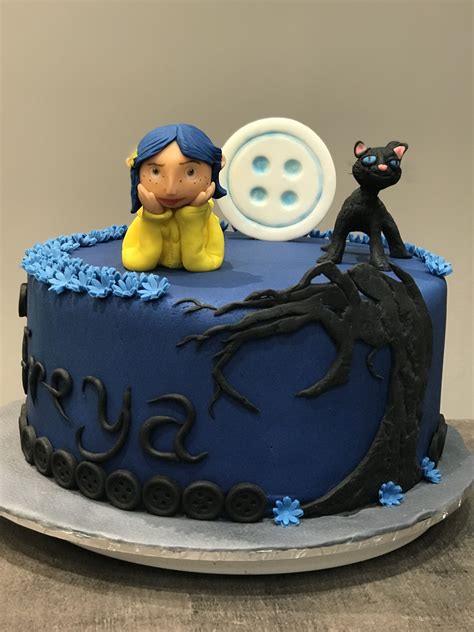 Coraline cake | Funny birthday cakes, Cake design, Cake designs