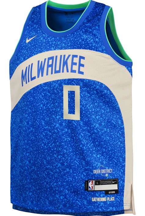 Youth Dame Lillard City Edition Swingman Jersey (Milwaukee Bucks) – Hoops Heaven