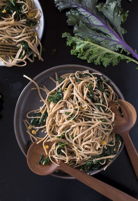 Sautéed Garlic and Kale Pasta - Nina's Vegan Recipes