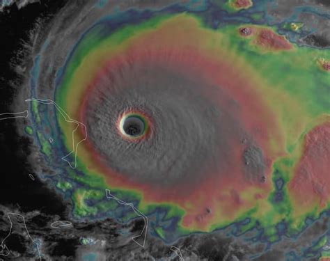 *UPDATE* Category 5 hurricane Dorian now at central pressure of 909-911 mbar with sustained ...