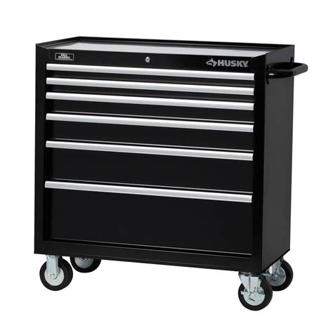 Husky 36 in. 6-Drawer Tool Cabinet, Black-H36TR6 - The Home Depot