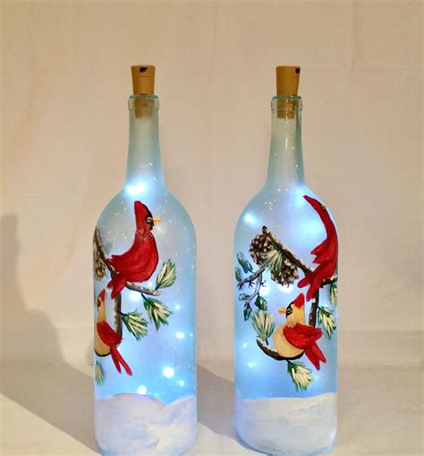 Wine Bottle Art, Painted Wine Bottles, Glass Bottle Crafts, Bottle Corks, Bottle Lamp, Painted ...
