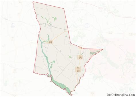 Map of Tattnall County, Georgia - Thong Thai Real