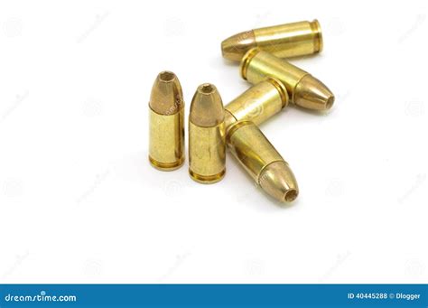 9mm hollow point bullets. stock photo. Image of bullets - 40445288