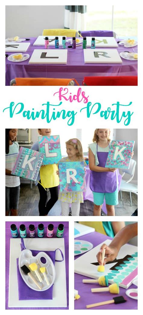 This painting party for kids is such a fun activity! Everyone gets to ...