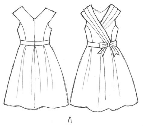 Simple Dress Drawing at GetDrawings.com | Free for personal use Simple Dress Drawing of your choice