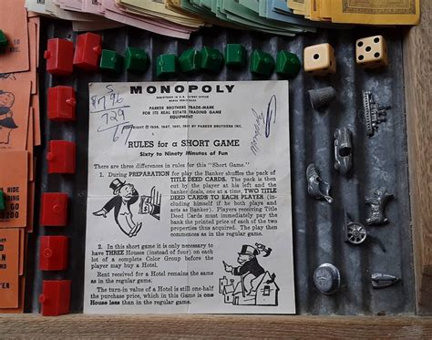 Vintage MONOPOLY Game Pieces 1961 Monopoly Metal Game Playing | Etsy