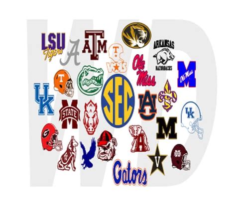 SEC football team logos SVG DXF eps cutting by Walkerdesigns6