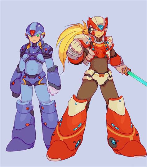 X and Zero | Mega man art, Mega man, Character sketch