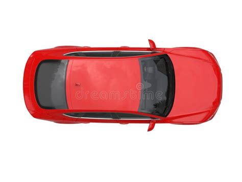 Fire Red Modern Super Sports Car - Back View Stock Illustration - Illustration of elegance, fire ...