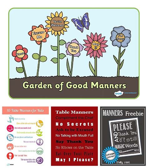 20+ Free Printable Manners Cards, Booklets, Charts, and Games - Bits of Positivity