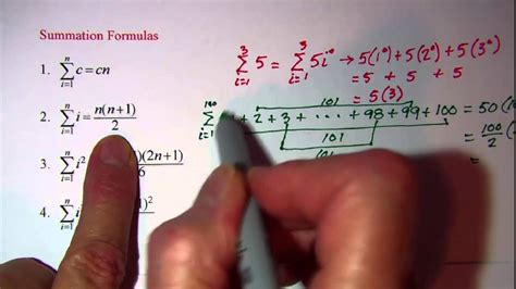 Summation Properties and Formulas - YouTube