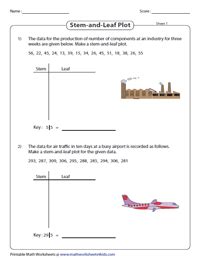 Stem and Leaf Plot Worksheets